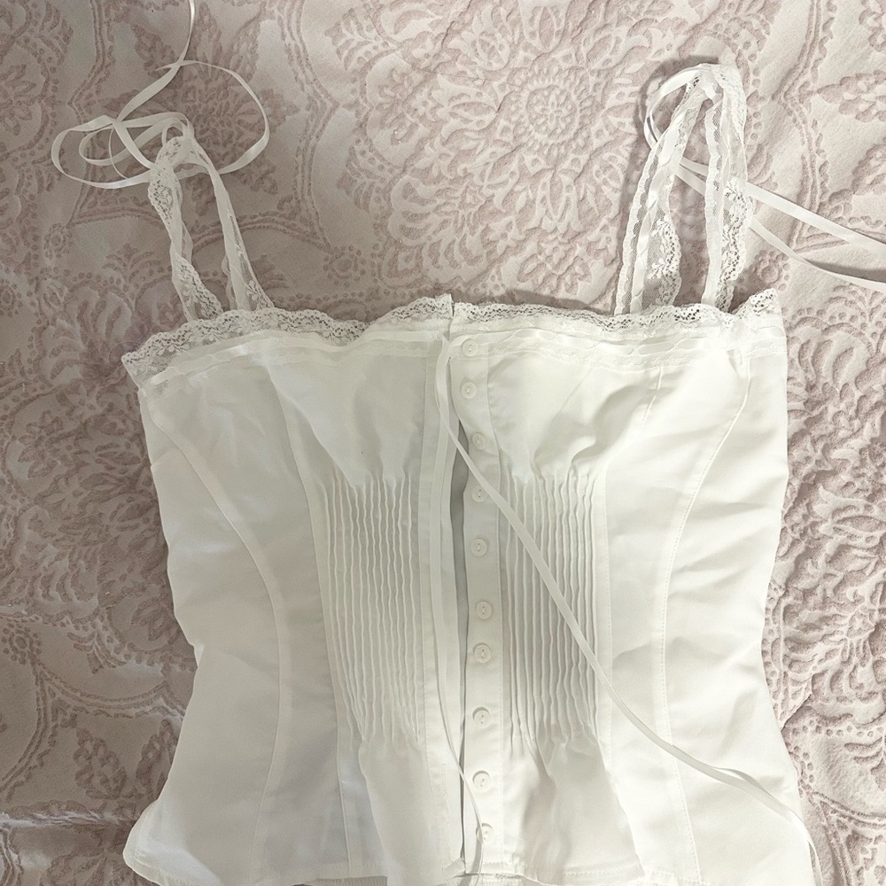 White Coquette Blouse top
